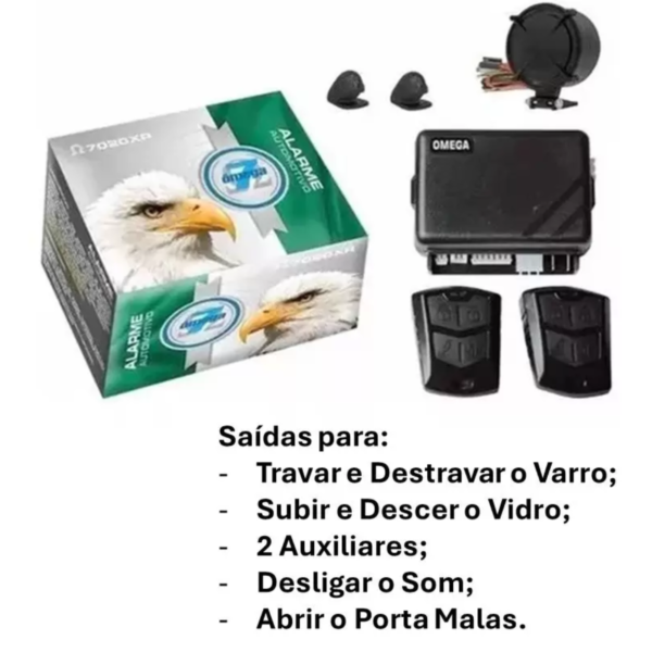 Alarme Automotivo Omega 7020xr Lookout - Imagem 2