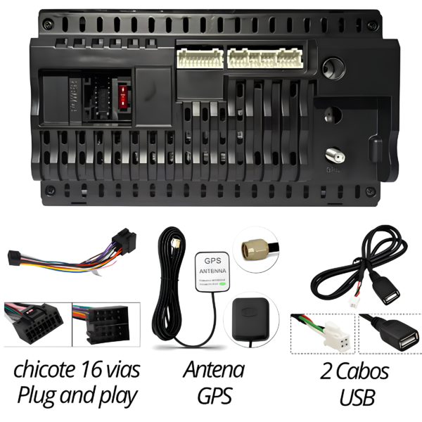 Central Multimidia Android 13 Android Auto Carplay Sem Fio - Imagem 5