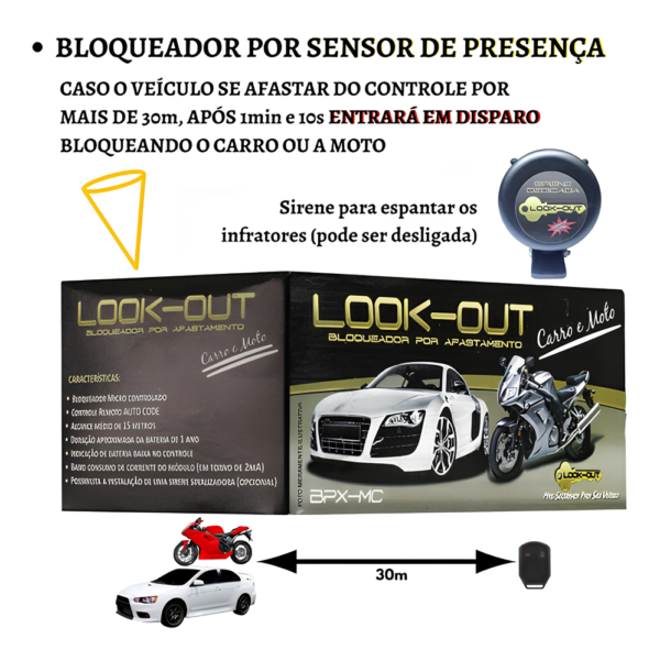 Bloqueador Automotivo Por Presença Carro E Moto Bpxmc - Imagem 3