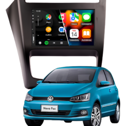 Central Multímidia Mp5 Android Auto Carplay Sem Fio + Moldura Fox SpaceFox Camera De Ré