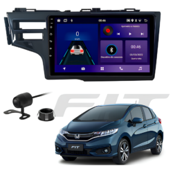 Central Multímidia 9 Polegadas 4gb 64gb Android 13 Octacore Android Auto Carplay Sem Fio Qled + Moldura New Fit Camera De Ré