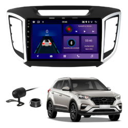 Central Multímidia 9 Polegadas 4gb 64gb Android 13 Octacore Android Auto Carplay Sem Fio Qled + Moldura Hyundai Creta Camera De Ré