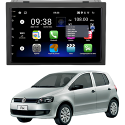 Central Multimídia Android 13 Carplay Android Auto Sem Fio 2gb 32gb Quadcore + Moldura Fox SpaceFox Camera De Ré