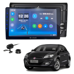 Central Multímidia Mp5 9 Polegadas Android Auto Carplay Sem Fio + Moldura Fiat Bravo Camera De Ré