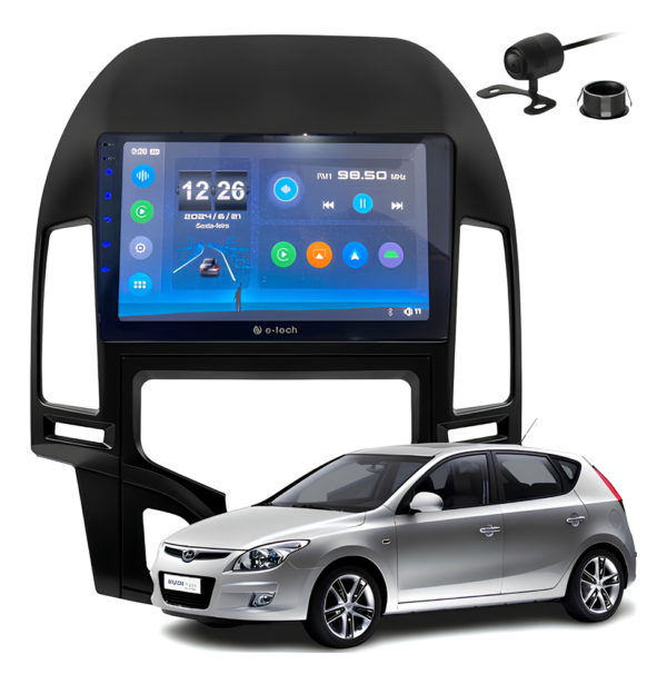 Central Multímidia Mp5 9 Polegadas Android Auto Carplay Sem Fio + Moldura Hyundai I30 Camera De Ré