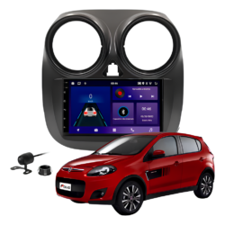 Central Multímidia 7 Polegadas Octacore 4gb 64gb Android Auto Carplay Sem Fio + Moldura Palio Sporting Attractive Camera De Ré