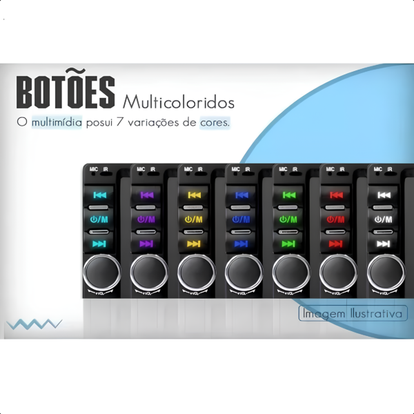 Central Mp5 Com Tv Digital Bluetooth Usb Espelhamento - Imagem 3