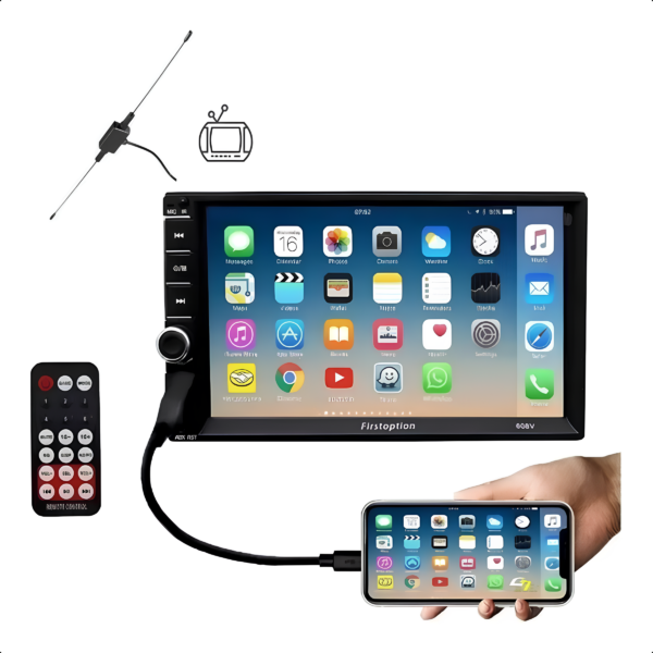 Central Mp5 Com Tv Digital Bluetooth Usb Espelhamento