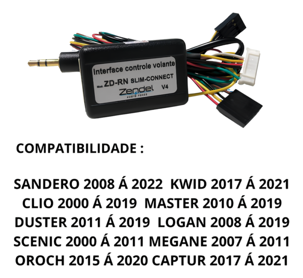 Interface Controle De Volante Unick Renault ZD-RN V4 Zendel - Imagem 3