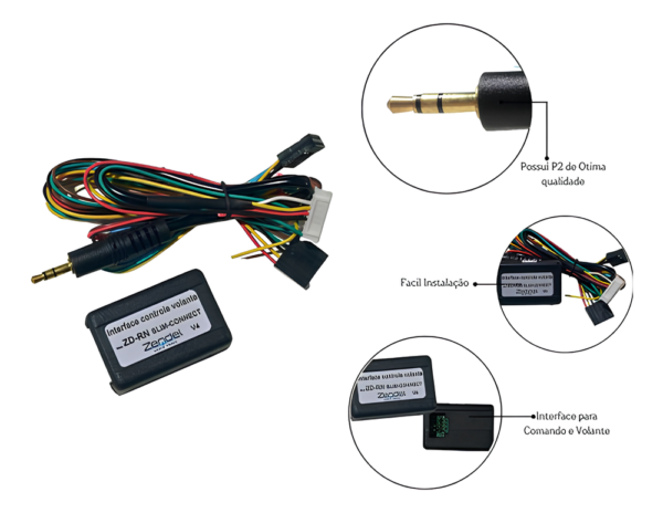 Interface Controle De Volante Unick Renault ZD-RN V4 Zendel - Imagem 2