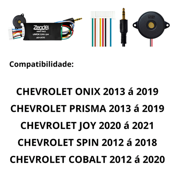Interface Controle De Volante Unick Can Linha Chevrolet GM ZD-UC Zendel - Imagem 3