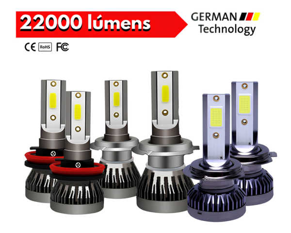Kit Ultra Led Nano Mini 22000 Lumens 6500k Alto Baixo Milha - Imagem 6