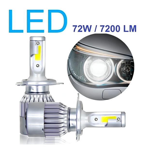 Lâmpadas Super Led C6 Cooler 6000k 7200 Lumens 36w Full Branca - Imagem 2