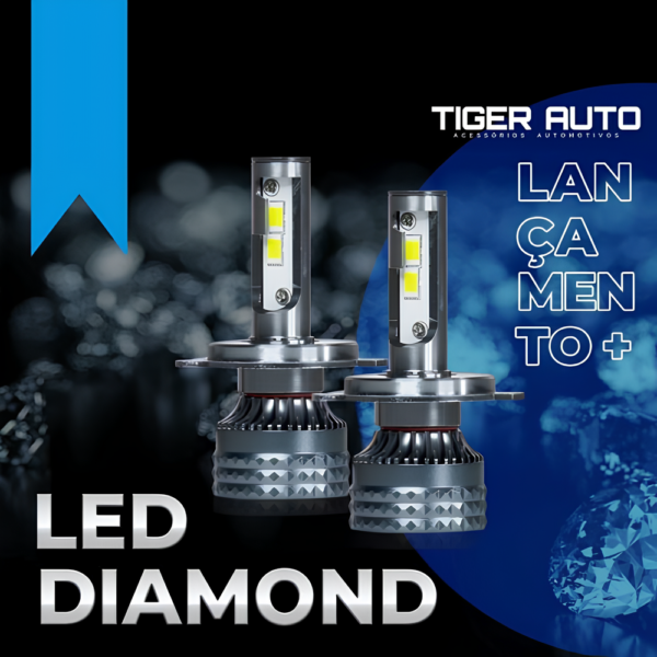 Lâmpadas Ultraled Diamond Tiger Auto 60w Canbus 16.000 Lumens 6500K - Imagem 5