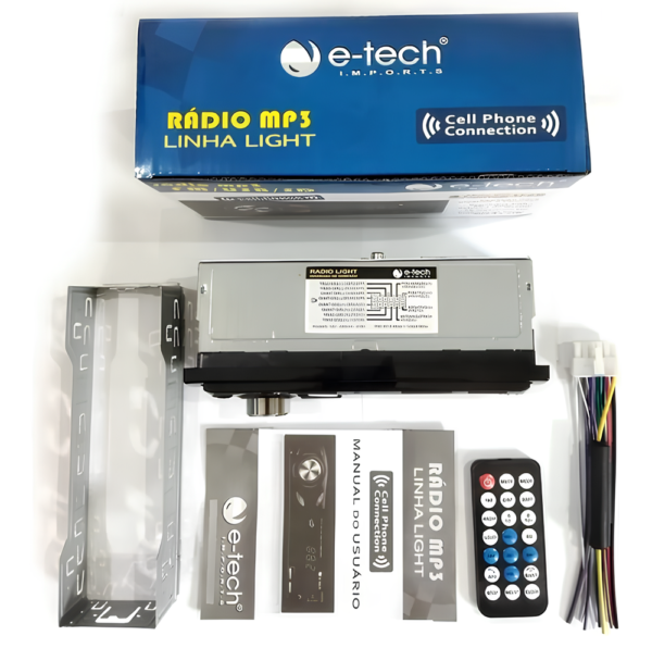 Som Automotivo Etech Light Com 2 Usb Bluetooth E Leitor De Cartão Sd - Image 2