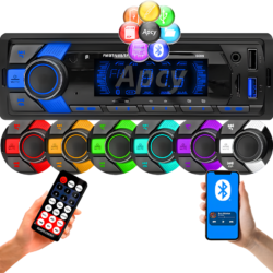 Rádio Mp3 Som Automotivo Bluetooth 7 Cores 200w Pen Drive Sd