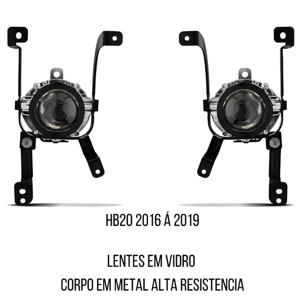 Farol De Milha Neblina Hb20 Completo 2016 2017 2018 2019 + Chicotes Rele Botão Trip e Lâmpadas - Imagem 2