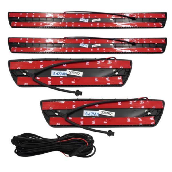 Kit 7 Soleiras em Led GM Tracker 4 Portas Aço Inox Escovado - Imagem 4