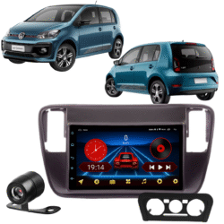 Central Multimídia Android 13 Carplay Android Auto Sem Fio 2gb 64gb Quadcore + Moldura Up 2014 2017 Câmera De Ré