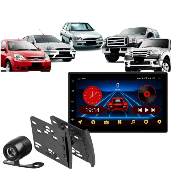 Central Multimídia Android 13 Carplay Android Auto Sem Fio 2gb 64gb Quadcore + Moldura Ford Ranger 95 Á 2012 Camera De Ré