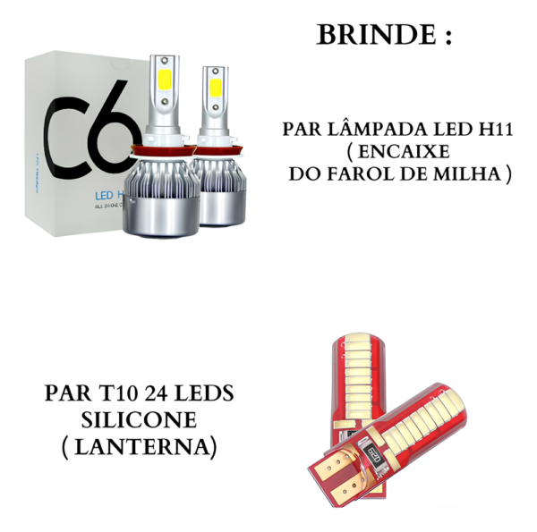 Farol De Milha Neblina Strada 2021 Á 2023 Botão Original + Led - Imagem 4