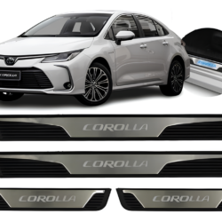 Kit Soleiras Em Led Toyota Corolla 2015 2019 Aço Inox Escovado