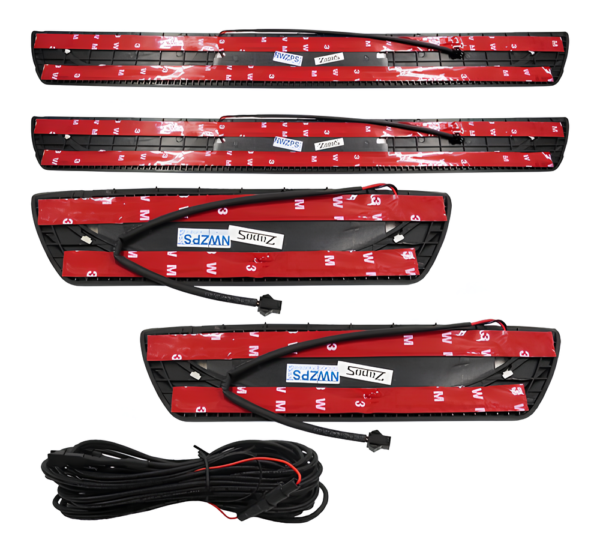 Kit Soleiras Em Led Gm Tracker 2013 2023 Aço Inox Escovado - Imagem 5