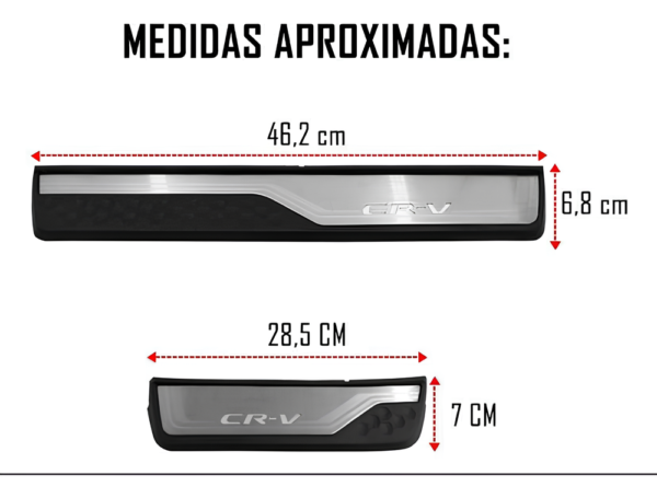 Kit Soleiras Em Led Honda Crv 2012 2022 Aço Inox Escovado - Imagem 4