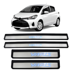 Kit Soleiras Em Led Toyota Yaris 2018 2022 Aço Inox Escovado