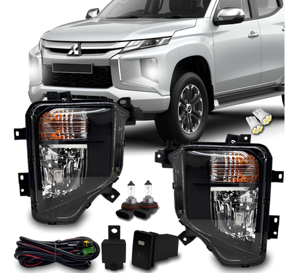 Farol De Milha Neblina Completo Mitsubishi Triton L200 2020 á 2022 + T10