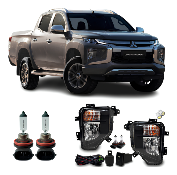 Farol De Milha Neblina Completo Mitsubishi Triton L200 2020 á 2022 + T10 - Imagem 3