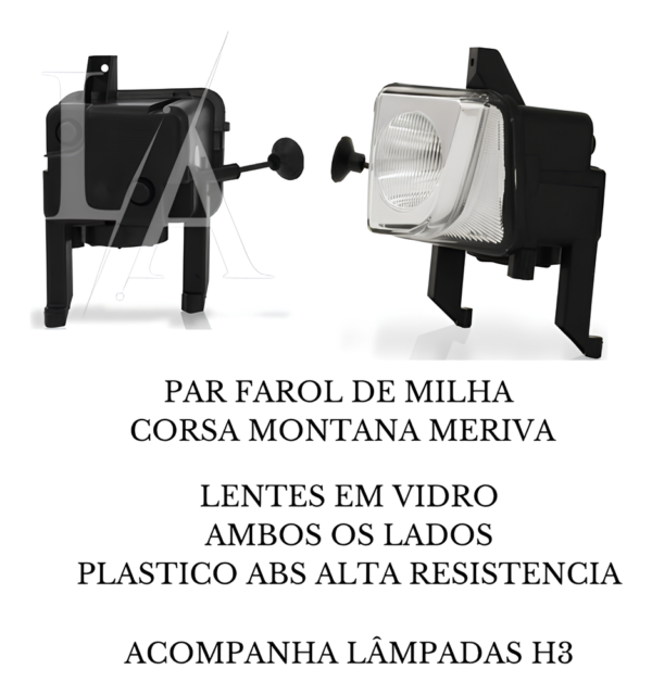 Farol De Milha Neblina Corsa Montana Meriva 2003 á 2011 + Lâmpada - Imagem 2