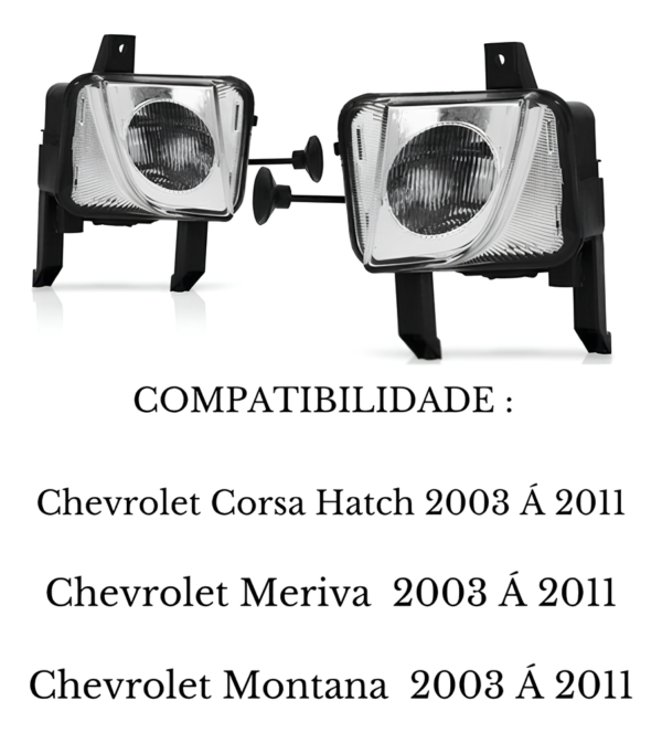 Farol De Milha Neblina Corsa Montana Meriva 2003 á 2011 + Lâmpada - Imagem 3