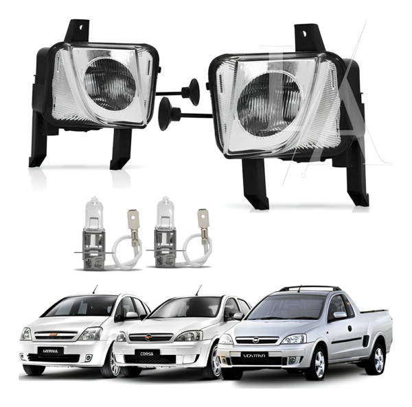 Farol De Milha Neblina Corsa Montana Meriva 2003 á 2011 + Lâmpada