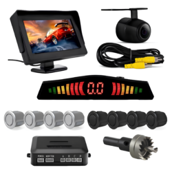Kit Monitor Lcd 4.3 + Sensor De Estacionamento e Camera De Ré