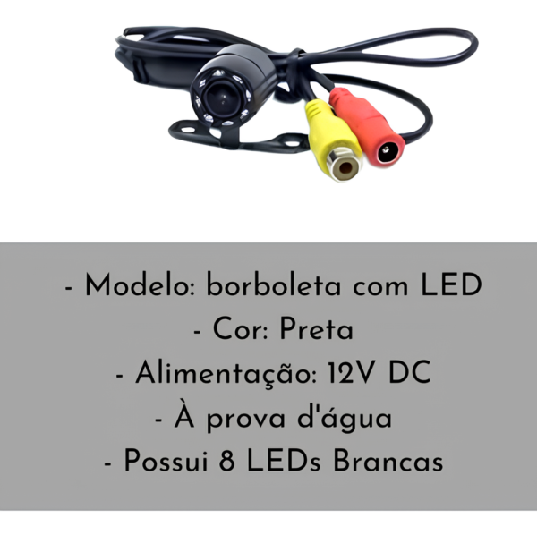 Kit Retrovisor Lcd + Sensor De Estacionamento e Camera De Ré Infravermelho - Imagem 4