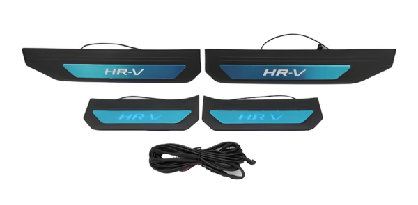 Kit Soleiras Em Led Honda Hrv 2016 2021 Aço Inox Escovado - Imagem 2