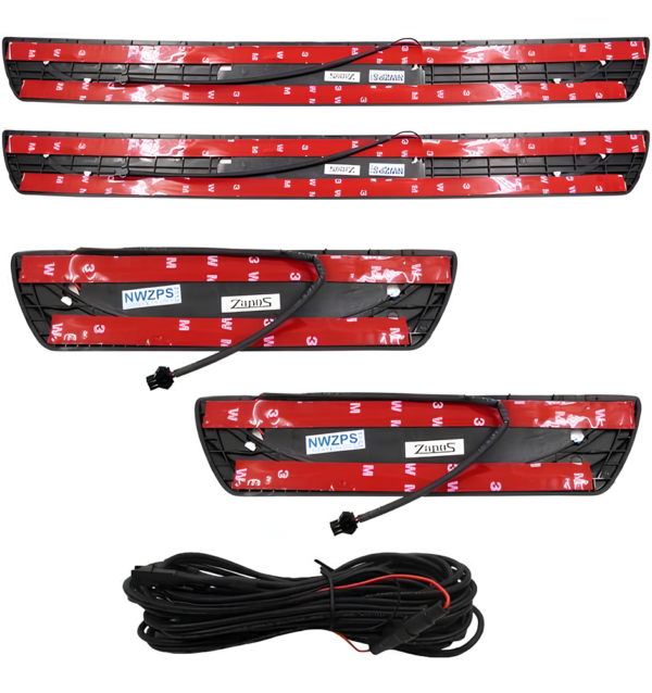Kit Soleiras Em Led Jetta 2020 2022 Aço Inox Escovado - Imagem 5