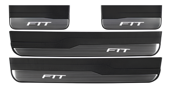 Kit Soleiras Em Led Honda Fit 2015 2022 Aço Inox Escovado - Imagem 4
