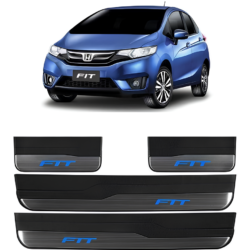 Kit Soleiras Em Led Honda Fit 2015 2022 Aço Inox Escovado