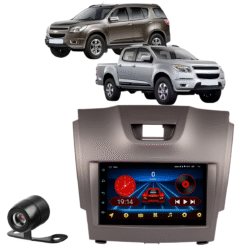 Central Multimídia Android 13 Carplay Android Auto Sem Fio 2gb 64gb Quadcore + Moldura S10 Trailblazer Camera De Ré
