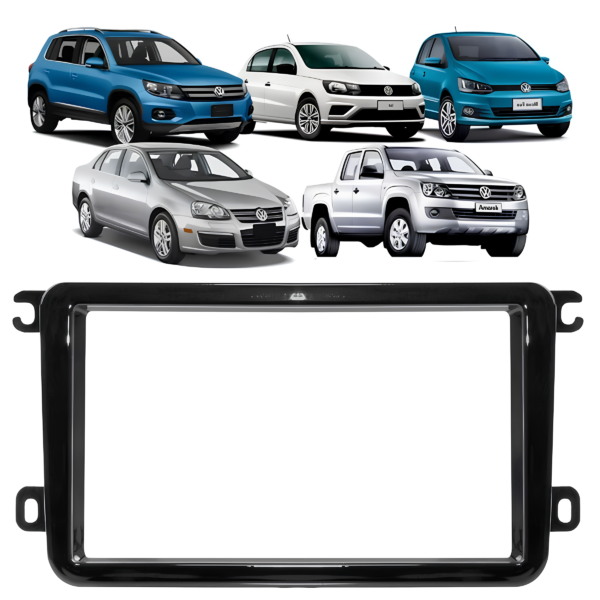 Moldura Painel 2 Din Gol G7 Amarak Jetta Tiguan Passat Fox Saveiro