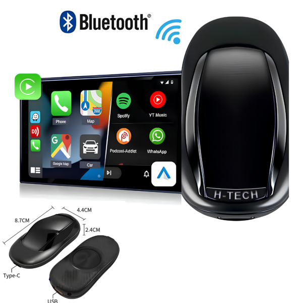 Streaming Box H-tech Automotivo 2gb 32gb Carplay Androidauto - Imagem 3