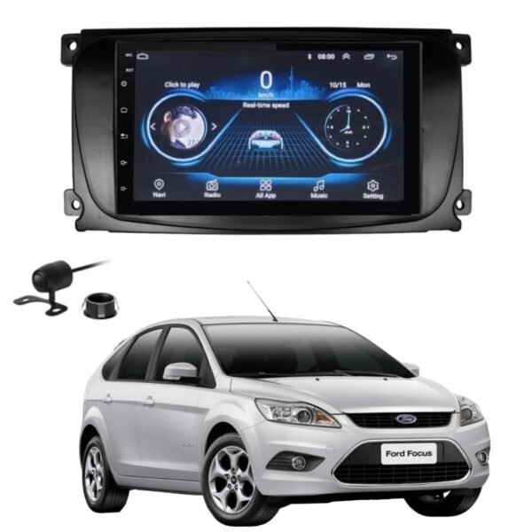 Central Mp5 Ford Focus Android Auto Carplay Moldura E Camera