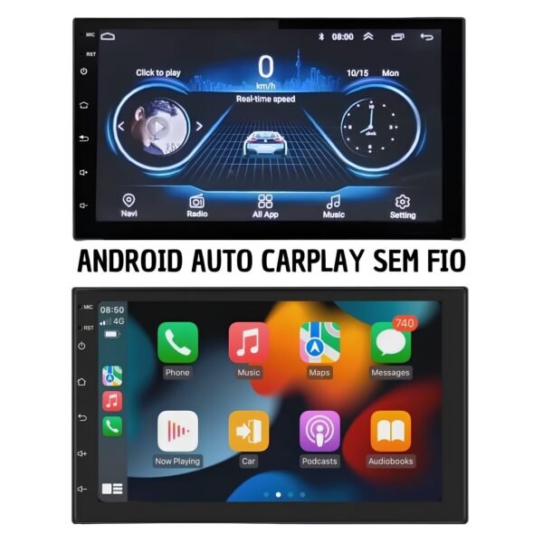 Central Mp5 Ford Focus Android Auto Carplay Moldura E Camera - Imagem 3