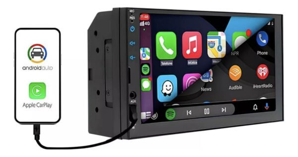 Central MP5 Vision Android Auto e Apple Carplay via fio