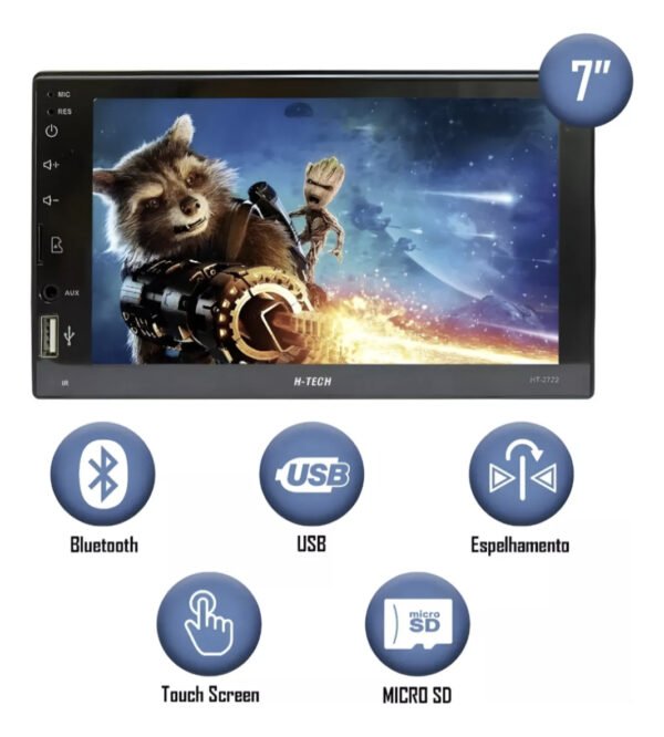 Central MP5 Vision Android Auto e Apple Carplay via fio - Imagem 7