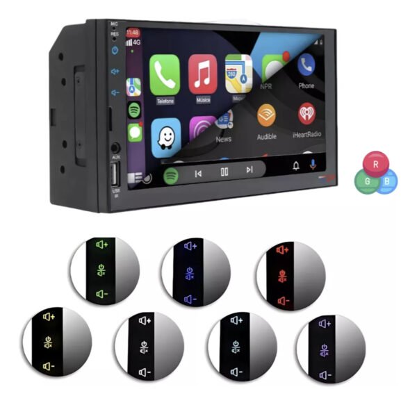 Central MP5 Vision Android Auto e Apple Carplay via fio - Imagem 3