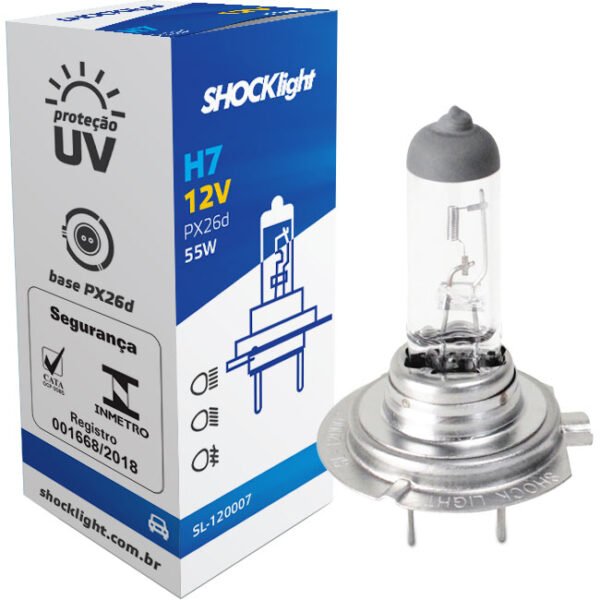 LÂMPADA HALÓGENA STANDART H7 12V 55W PX26D