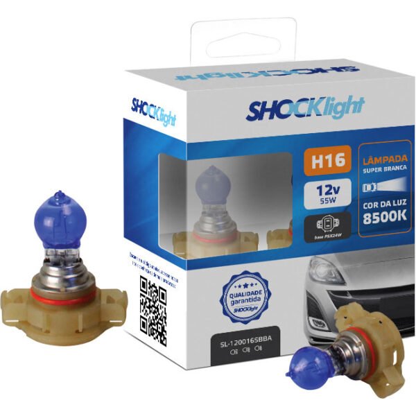 ÂMPADA HALÓGENA SUPER BRANCA H16 12V 24W PSX24W
